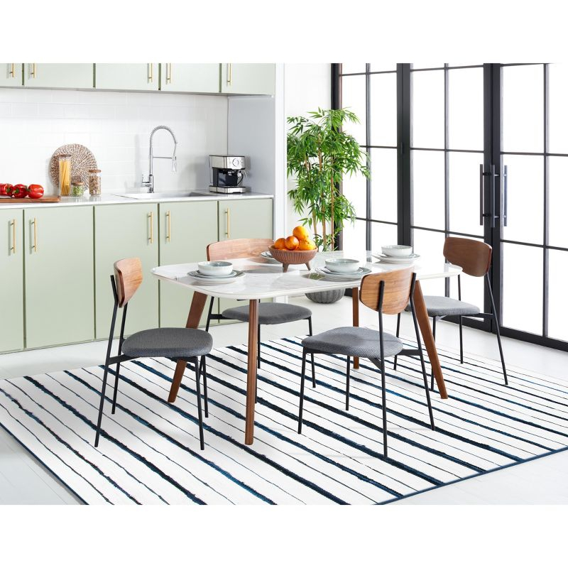 Montauk MTK623 Hand Woven Area Rug - Navy/Ivory - 4'x6' - Safavieh.