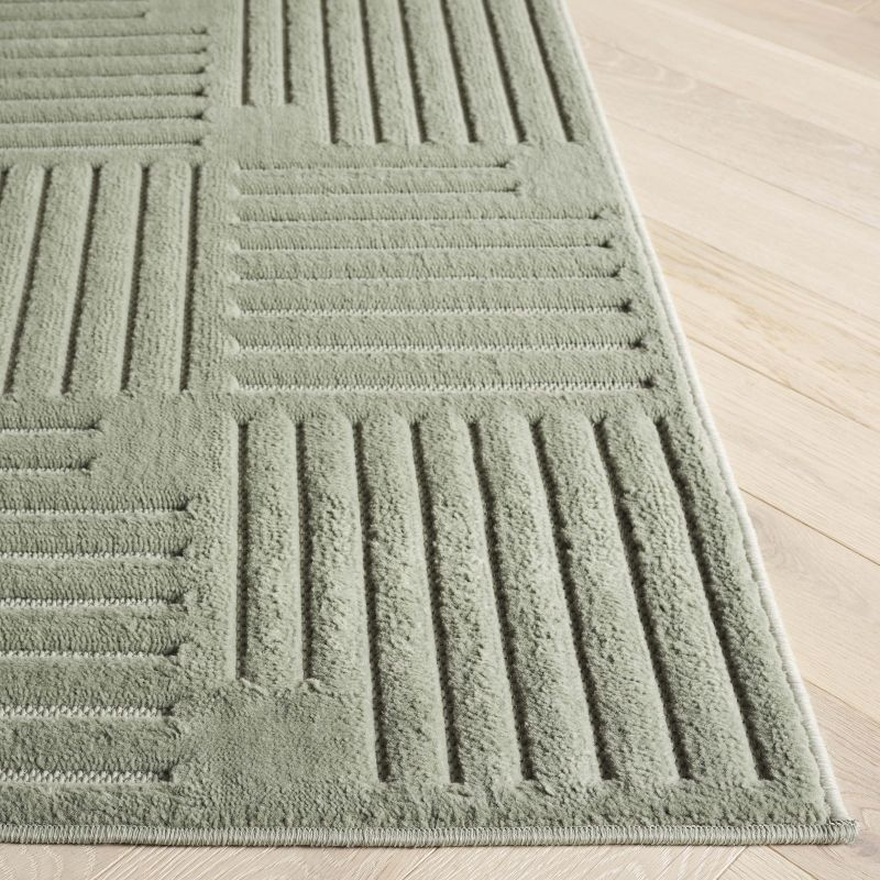 Selena SLE678 Power Loomed Indoor Area Rug - Green - 4'x6' - Safavieh