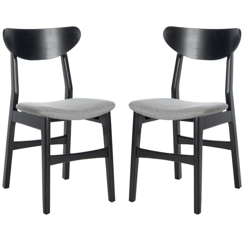 Lucca Retro Dining Chair (Set of 2) - DCH1001 - Black/Grey - Safavieh