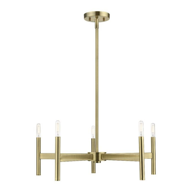 Livex Lighting Copenhagen 5 - Light Chandelier in  Antique Brass
