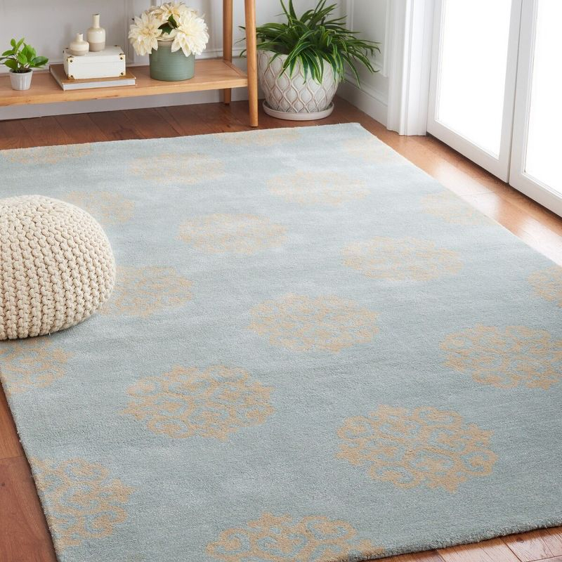 Soho SOH724 Hand Tufted Indoor Area Rug - Turquoise/Yellow - 6'x9' - Safavieh
