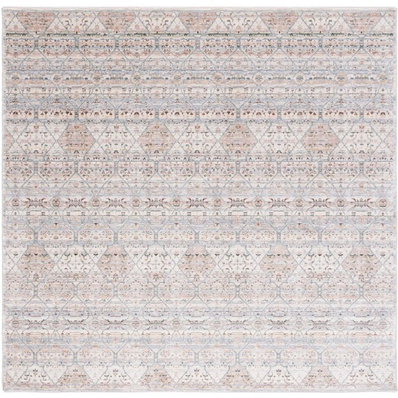 Princeton PRN911 Power Loomed Area Rug - Ivory/Blue - 6'7"x6'7" - Safavieh.