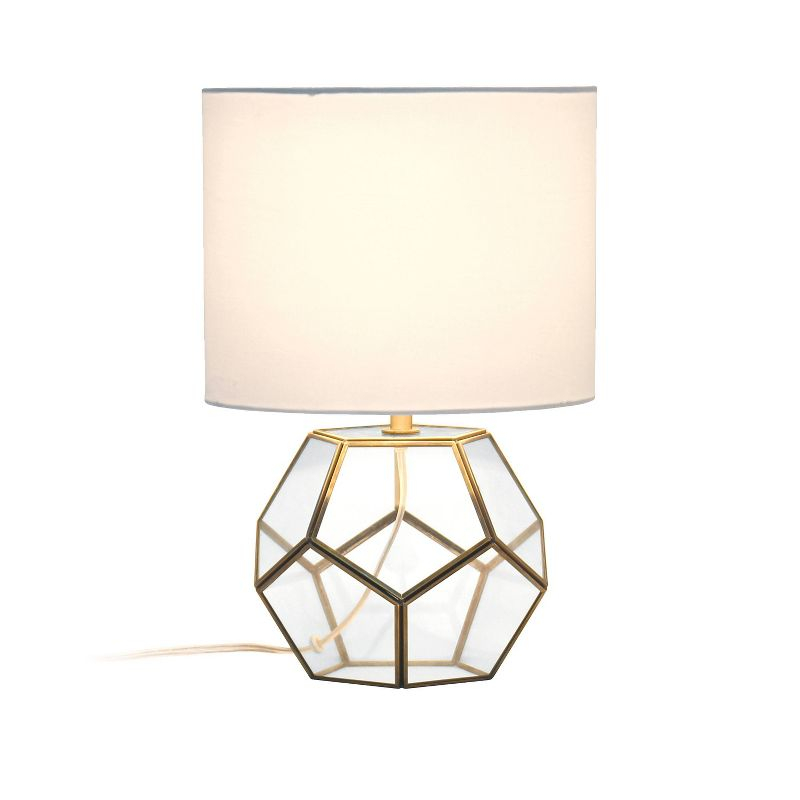 Glass and Brass Sphere Table Lamp - Elegant Designs: Bedside, No Assembly Required, UL Listed