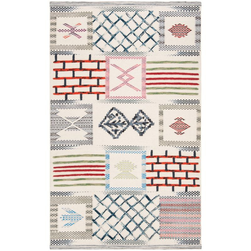 Kenya KNY913 Hand Knotted Rectangle Global Area Rug - Ivory - 6' X 9' - Safavieh.