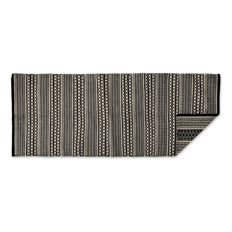 Design Imports Modern Dobby Stripe - Black - 2 Ft 6 In X 6 Ft