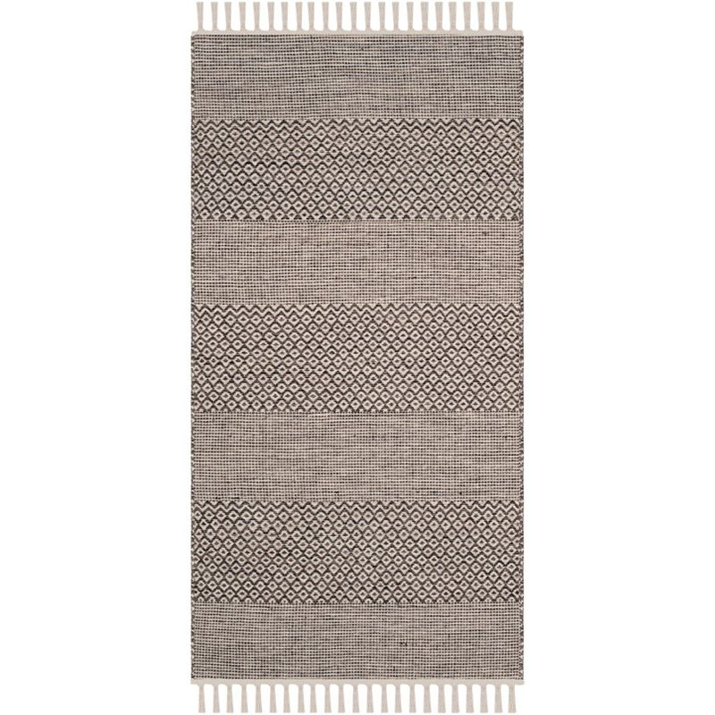 Montauk MTK330 Hand Woven Area Rug - Ivory/Anthracite - 3'x5' - Safavieh.
