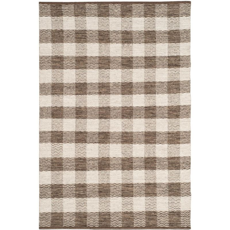 Kilim KLM351 Hand Woven Area Rug - Light Grey/Brown - 5'x8' - Safavieh