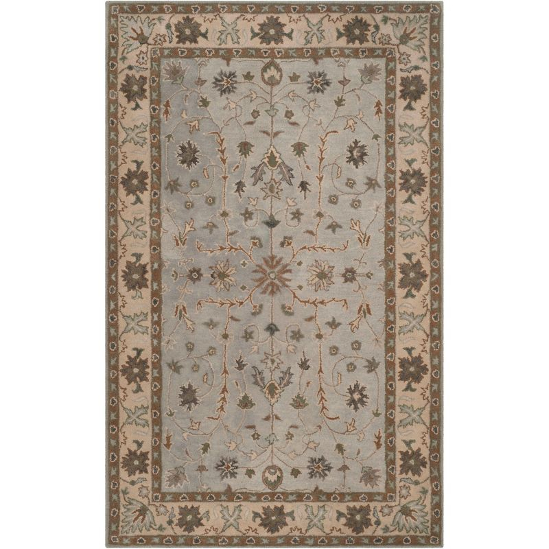 Heritage HG864 Hand Tufted Area Rug - Green/Beige - 4'x6' - Safavieh.