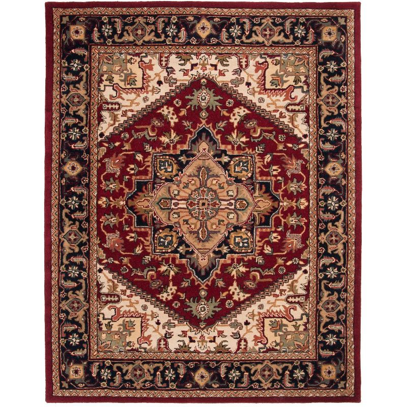 Heritage HG625 Handmade Area Rug - 7'6"x9'6" - Red - Safavieh