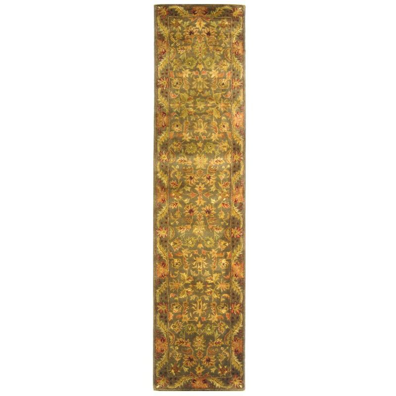Antiquity AT52 Hand Tufted Indoor Runner Rug - Green/Gold - 2'3"x10' - Safavieh