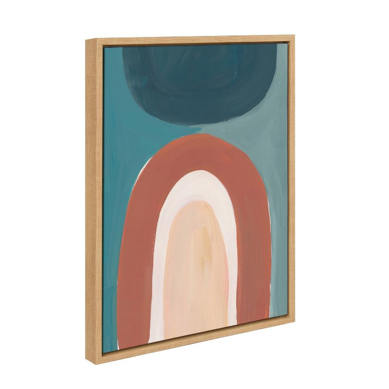 18" x 24" Sylvie Teoitlan Framed Canvas by Kate Aurelia Holloway Natural: Modern Abstract Art, Vertical Canvas