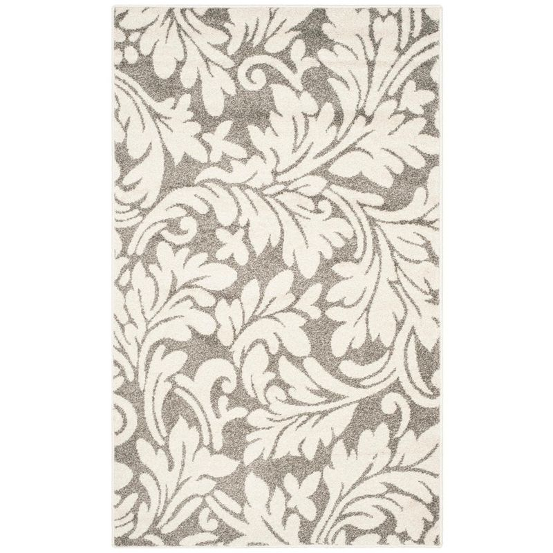 Amherst AMT425 Power Loomed Indoor Accent Rug - Dark Grey/Beige - 3'x5' - Safavieh