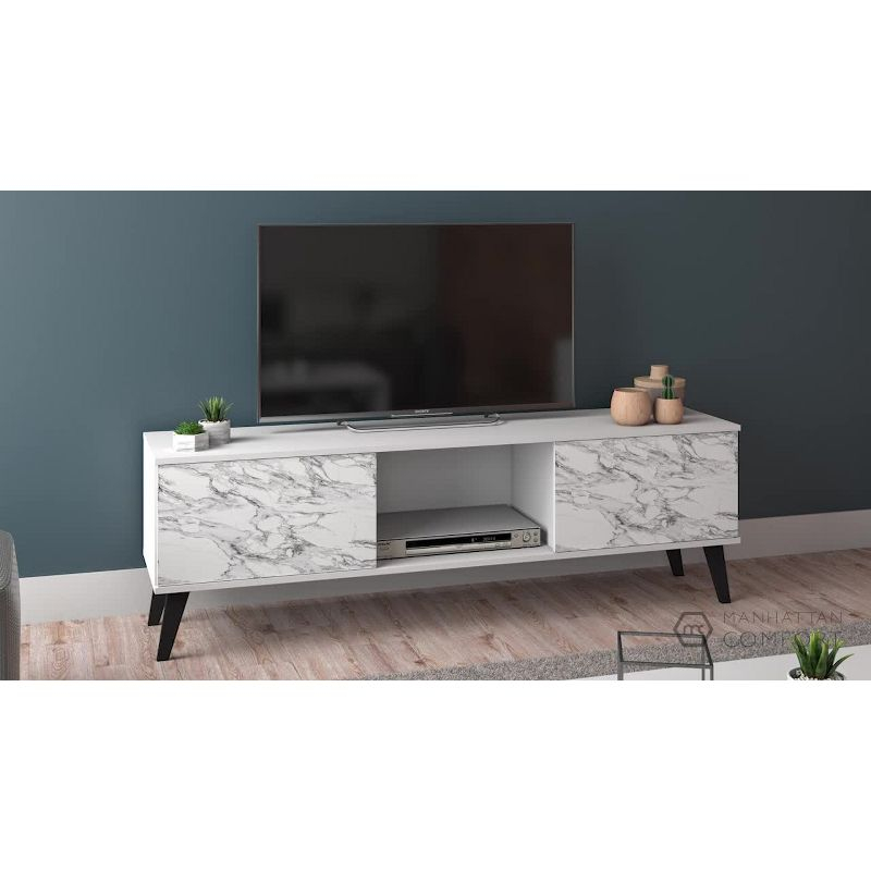 Doyers TV Stand for TVs up to 50" White - Manhattan Comfort