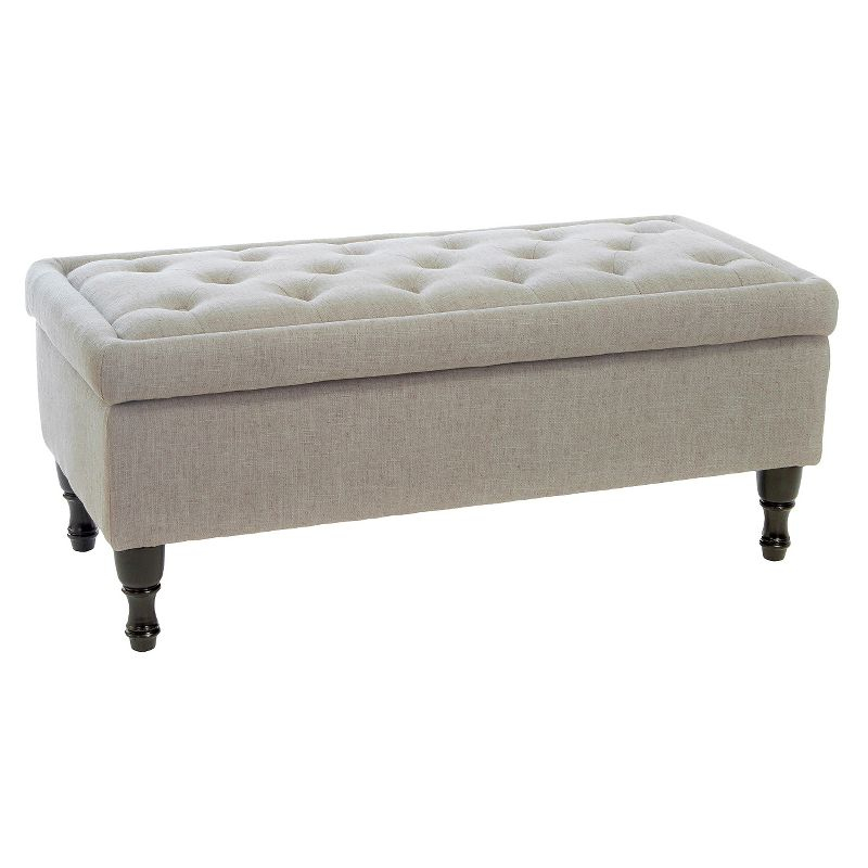 Chantelle Fabric Storage Ottoman Gray - Christopher Knight Home