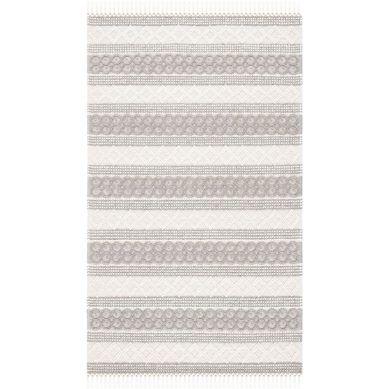 Natura NAT859 Hand Woven Indoor Area Rug - Ivory/Grey - 5'x8' - Safavieh