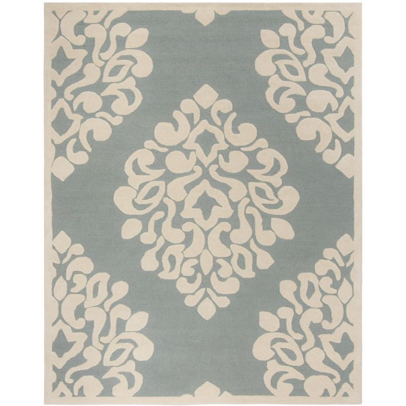 Floret Martha Stewart Hand Tufted Wool Damask Rug