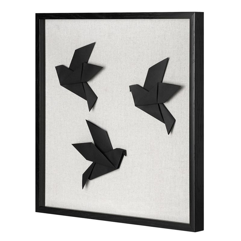 American Art Decor Silhouettes in Flight Paper and Linen Wall Art