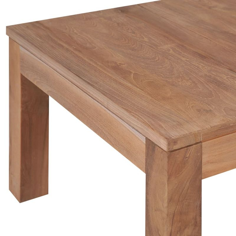 vidaXL Coffee Table Natural Teak Solid Teak Wood 23.6x23.6 in Durable