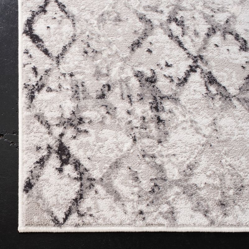 Amelia ALA783 Power Loomed Area Rug  - Grey/Light Grey - 3'x3' - Safavieh.