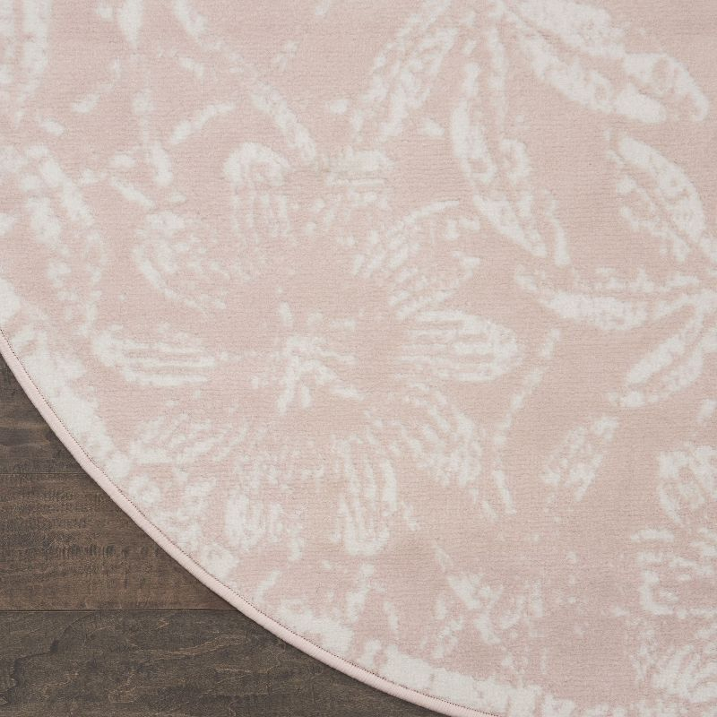 Nourison Whimsicle WHS05 Indoor only Area Rug - Pink 5' x round