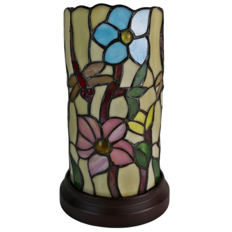 Amora Lighting Tiffany Style Dragonfly Hand-Crafted Mini Table Lamp 10 Inch Tall
