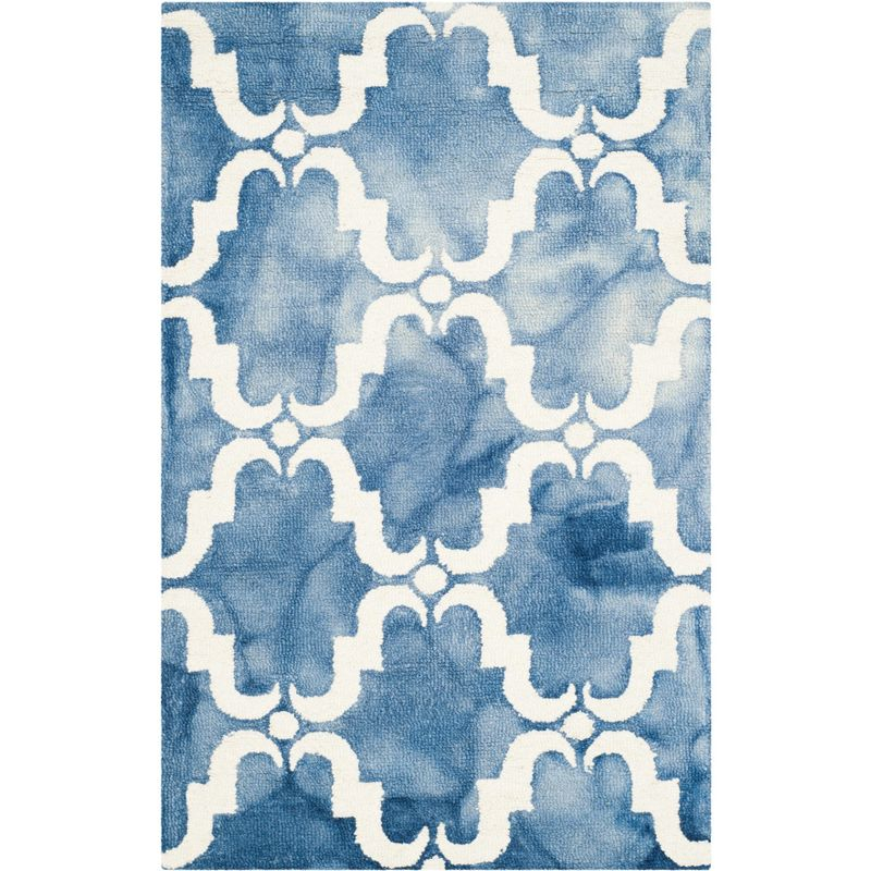 Dip Dye DDY536 Hand Tufted Indoor Accent Rug - Blue/Ivory - 2'6"x4' - Safavieh