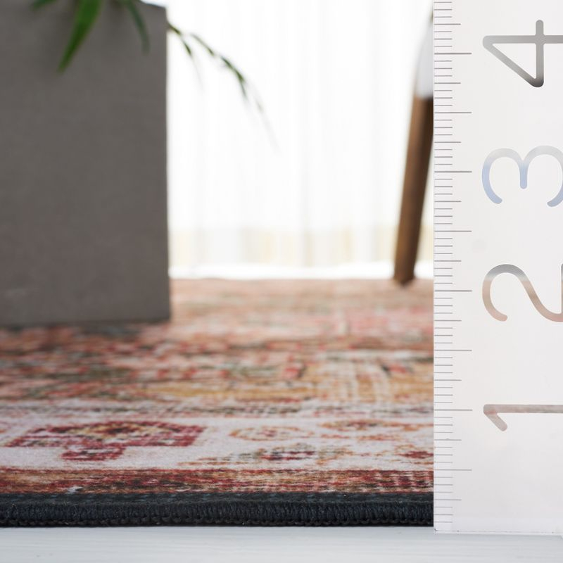 Tucson Vintage Persian TSN114 Power Loomed Machine Washable Skid-Resistant Indoor Area Rug - Ivory/Green - 6'x6' - Safavieh