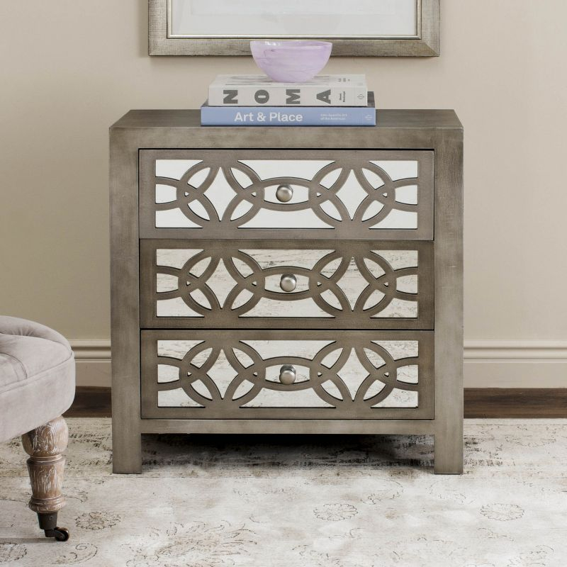 Tasha 3 Drawer Chest - AMH1505 - Grey - Safavieh Couture