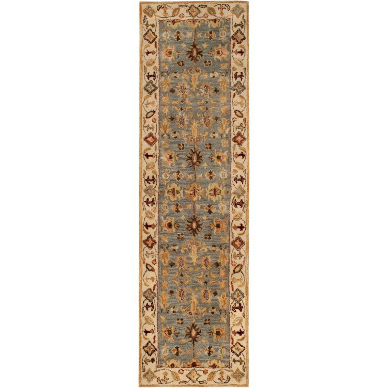 Royalty ROY343 Hand Tufted Runner Rug - Blue/Beige - 2'3"x7' - Safavieh.