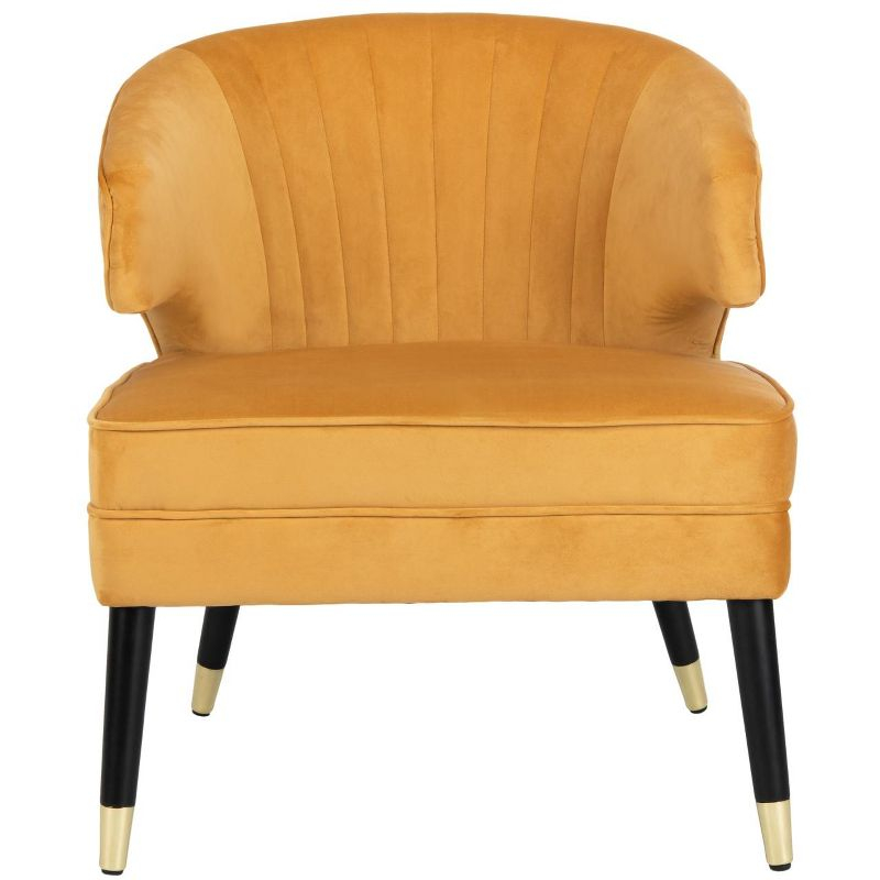 Stazia Wingback Accent Chair - ACH4502 - Marigold/Black - Safavieh