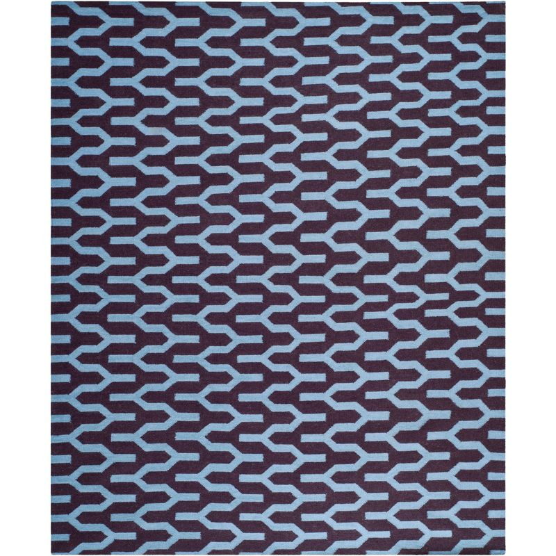 Dhurries DHU630 Hand Woven Area Rug - Purple/Blue - 8'x10' - Safavieh.