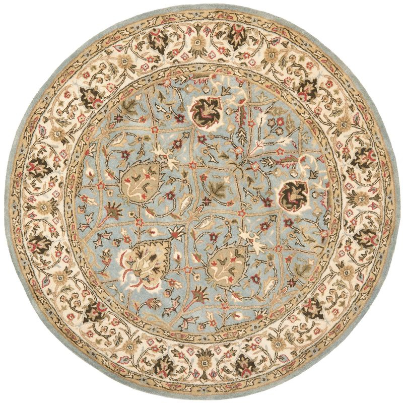 Persian Legend PL819 Hand Tufted Indoor Area Rug - 6' Round - Grey/Ivory - Safavieh