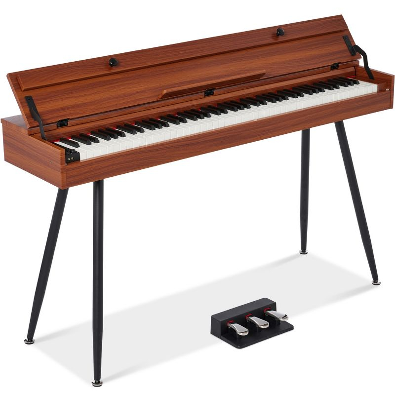 Best Choice Products Best Choice Product Modern 88 Key Fully Weighted Desk Style Digital Piano w/ Metal Legs, 3 Sustain Pedal - Natural