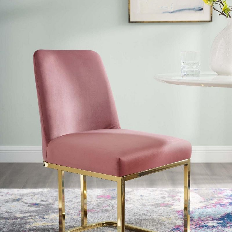 Modway Amplify Sled Base Performance Velvet Dining Side Chair