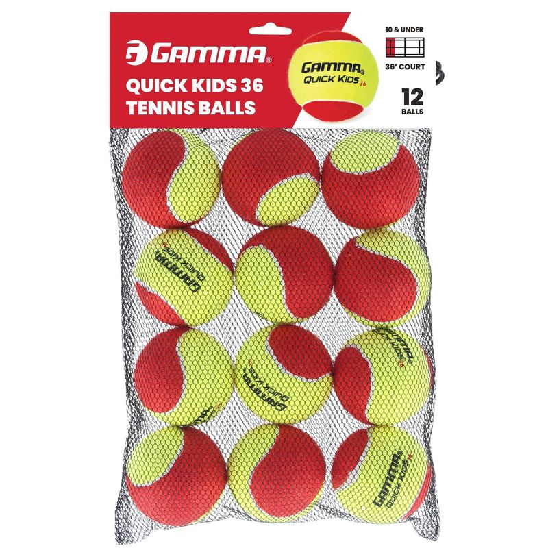 GAMMA Sports Quick Kids 36 12pc Tennis Ball