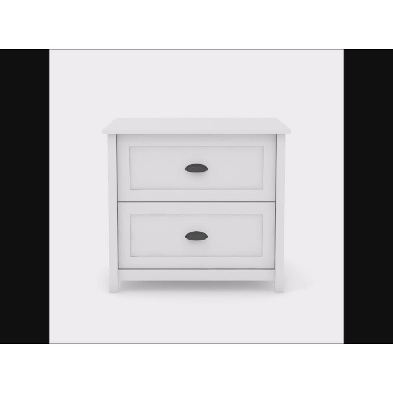 2 Drawer County Line Lateral File Cabinet Estate Black - Sauder: Modern Style, MDF, Paper Laminate Surface