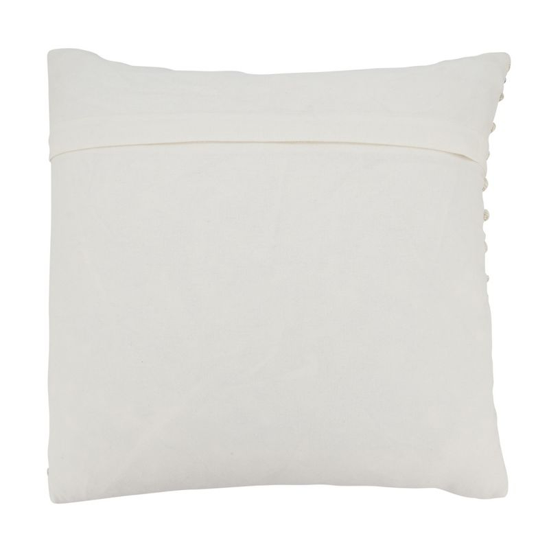 Saro Lifestyle Artisan Woven Stripe Diamond Poly Filled Throw Pillow, Blue, 20"x20"