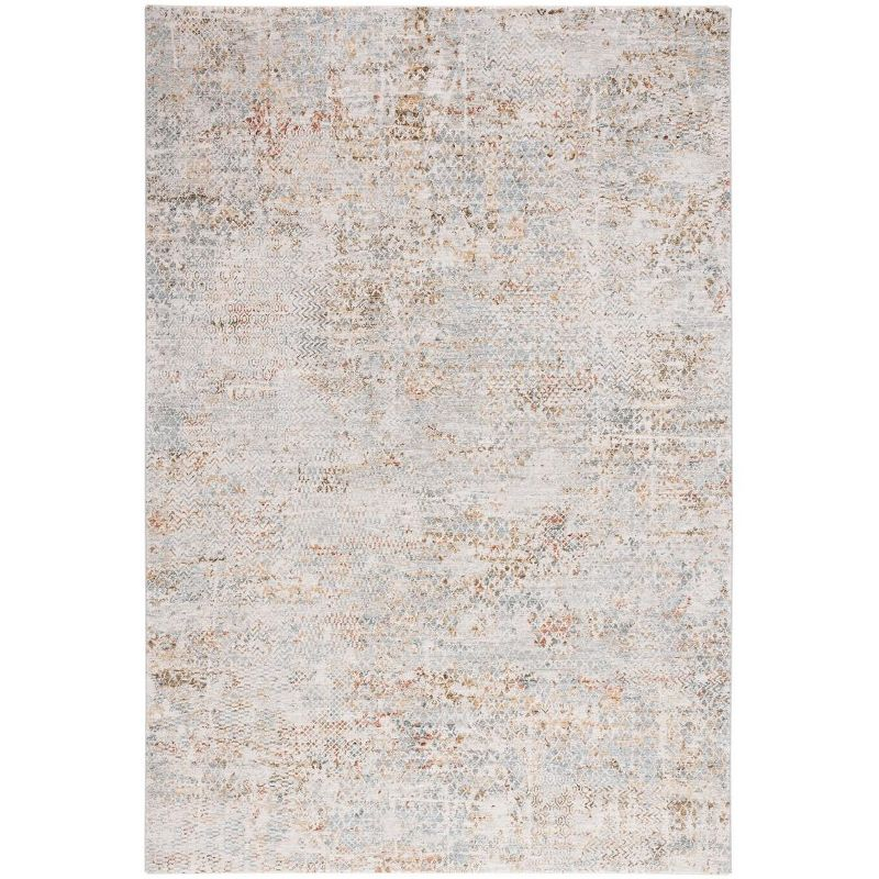 Adrianna ADN206 Machine Made Indoor Area Rug - Blue/Gold - 4'x6' - Safavieh