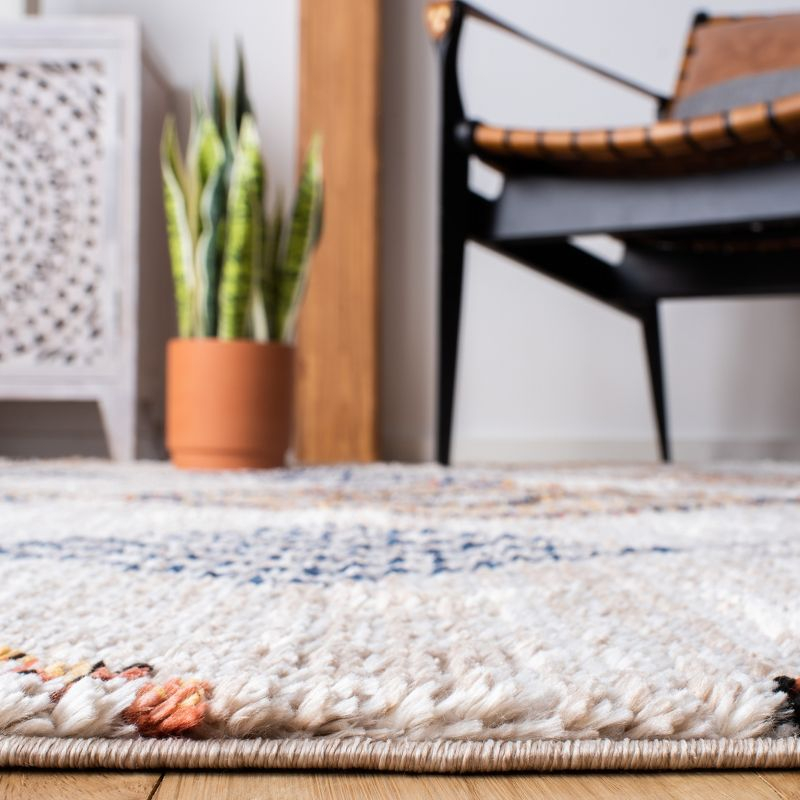 Morocco MRC860 Power Loomed Area Rug - Grey/Rust - 8'x10' - Safavieh.
