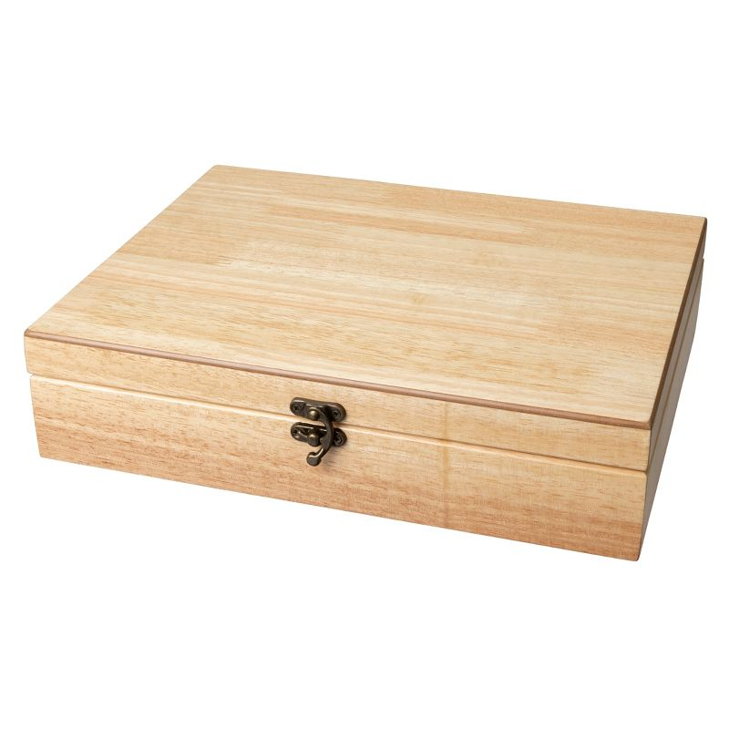 WE Games Wooden Keepsake Stash Box, Decorative Memory or Storage Box