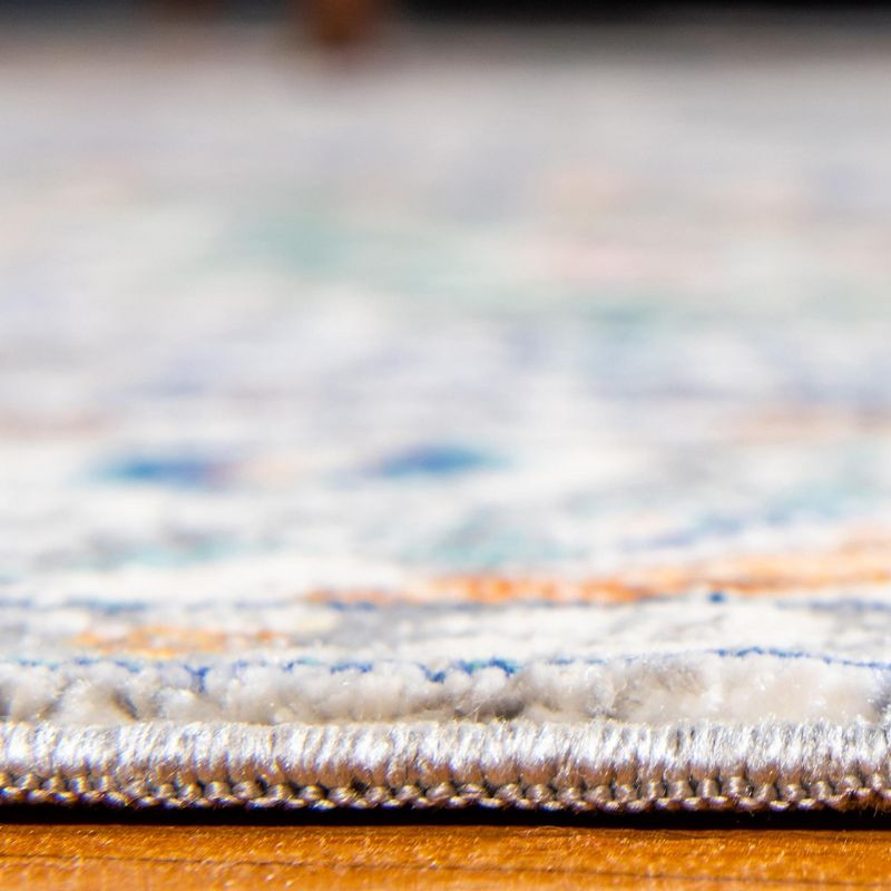 Unique Loom Austin Collection Area Rug - Voce (4' 1" x 6' 1" Rectangle Light Gray/Blue)