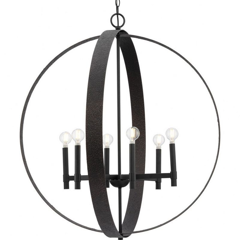 Progress Lighting Allegheny 6 - Light Chandelier in  Matte Black