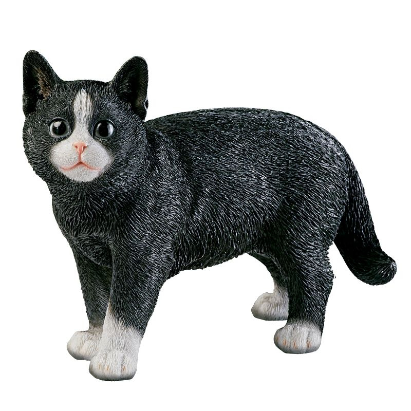 Collections Etc Hand-Painted Standing Kitty Decorative Statue NO SIZE Tuxedo Cat