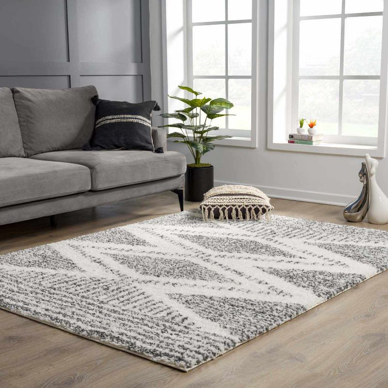 Hauteloom Rectangle Area Rug  Charcoal