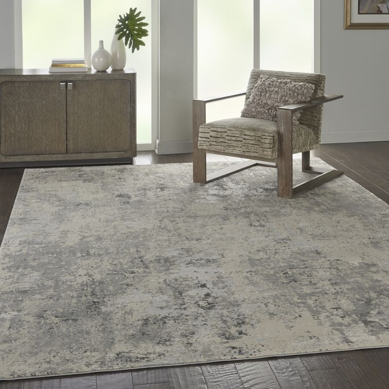 Nourison Rustic Textures Modern Indoor Area Rug Grey/Beige 7'10" x 10'6"