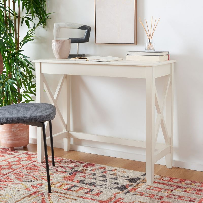 Kaytee Desk - DSK5713 - Distrssed White - Safavieh