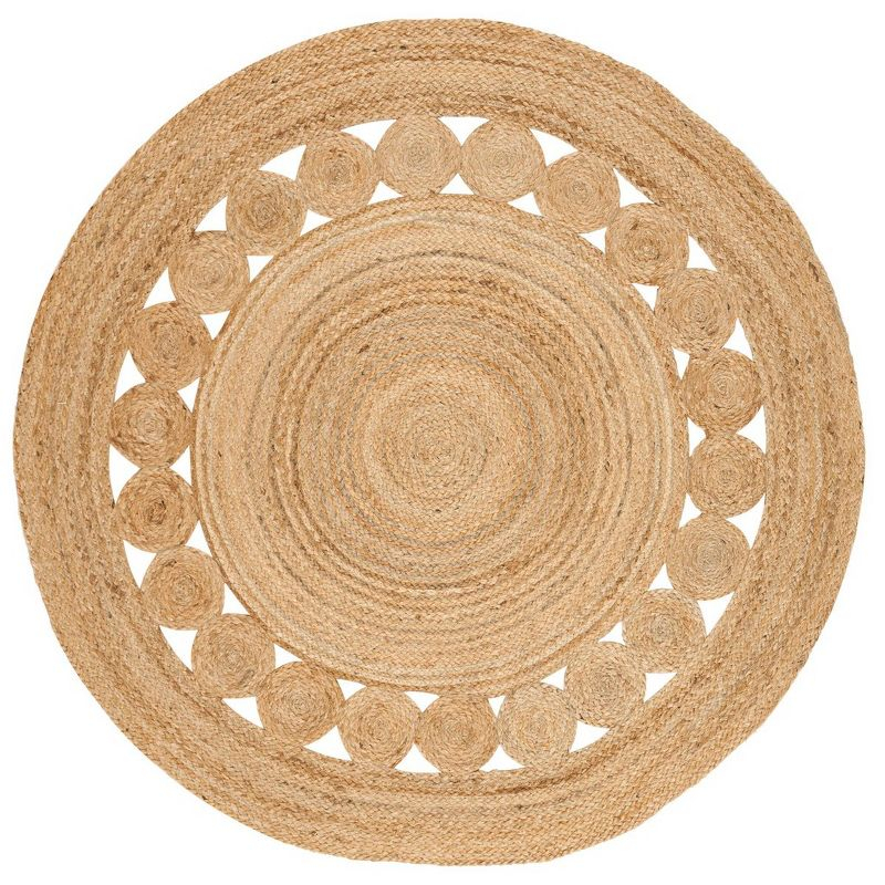 Natural Fiber NF364 Hand Woven Indoor Accent Rug - Natural - 3' Round - Safavieh.