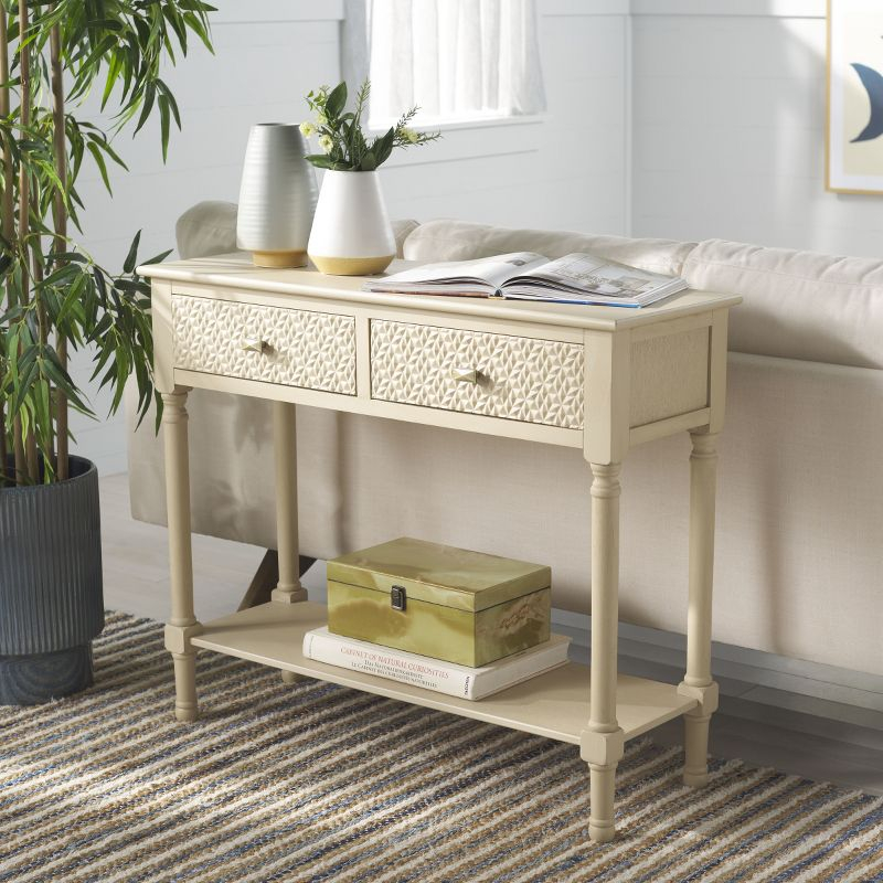 Halton 2 Drawer Console Table - Natural - Safavieh