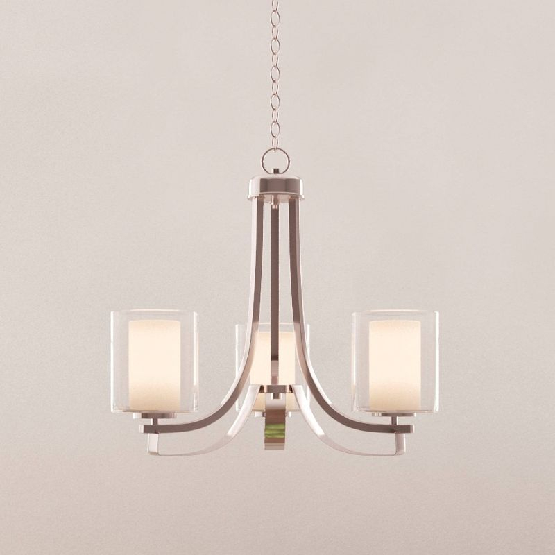 Minka Lavery Minka Parsons Studio 18" Wide Brushed Nickel 3-Light Chandelier