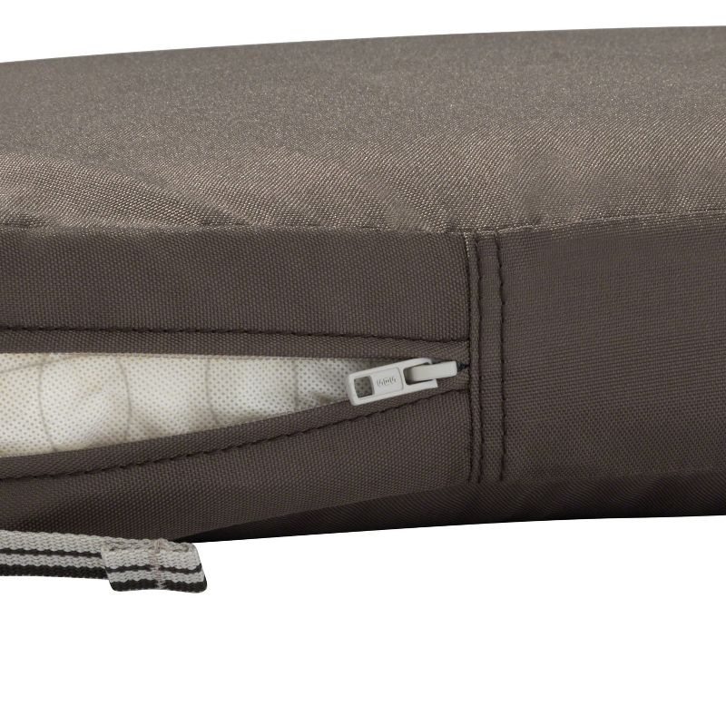 48" x 18" x 3" Ravenna Water-Resistant Patio Bench/Settee Cushion Dark Taupe - Classic Accessories